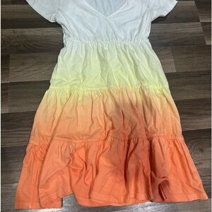Flowy candy corn colored dress!